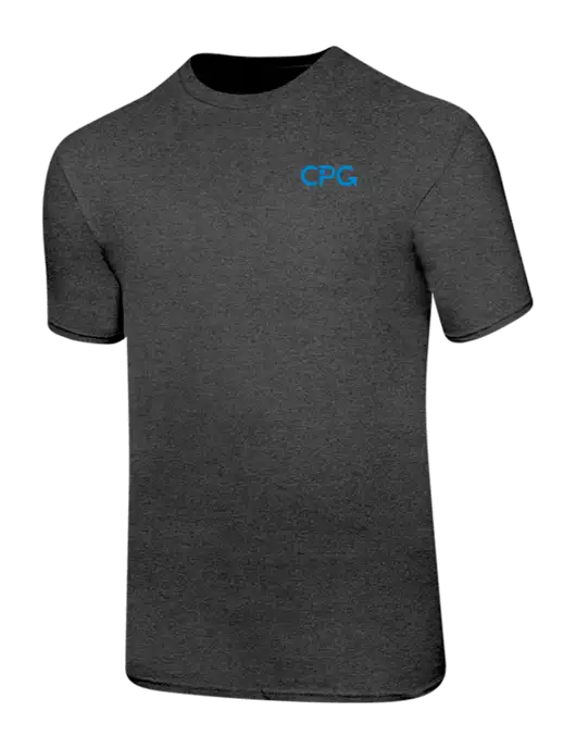 Ring Spun Dark Heather Grey 4.5 oz T-Shirt w/CPG Logo