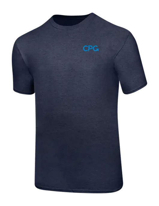 Ring Spun Heather Navy 4.5 oz T-Shirt w/CPG Logo