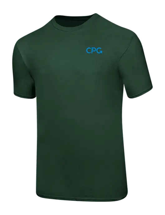 Ring Spun Forest Green 4.5 oz T-Shirt w/CPG Logo