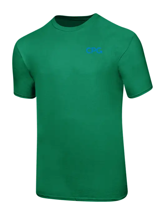 Ring Spun Kelly Green 4.5 oz T-Shirt w/CPG Logo