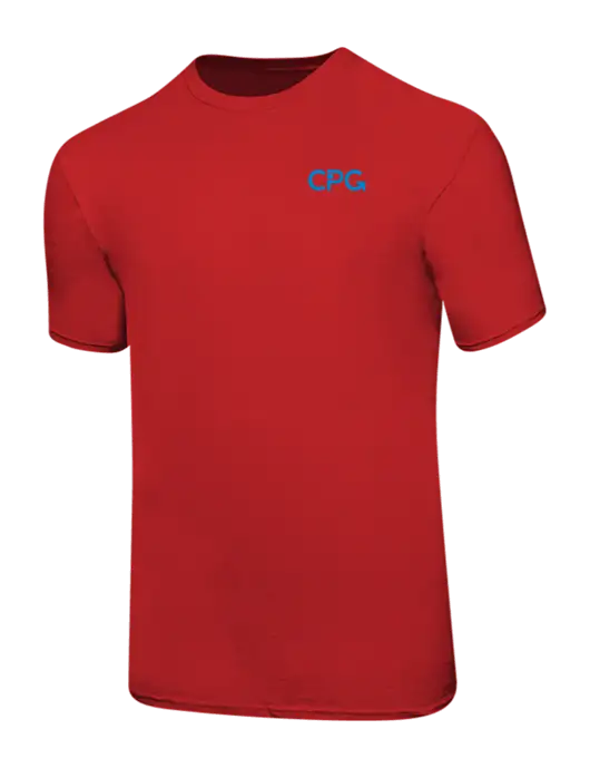 Ring Spun Red 4.5 oz T-Shirt w/CPG Logo