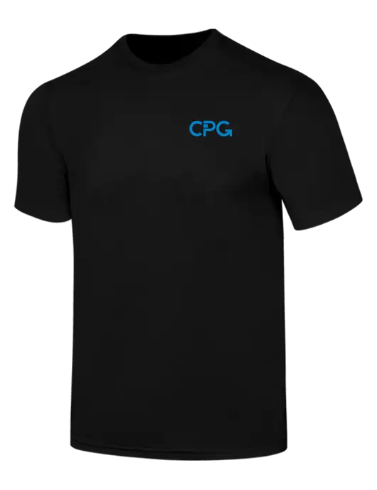 Simply Soft Black 4.5oz  Poly/Combed Ring Spun Cotton T-Shirt w/CPG Logo