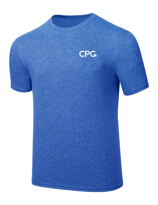 Simply Soft Royal Frost 4.5oz  Poly/Combed Ring Spun Cotton T-Shirt w/CPG Logo