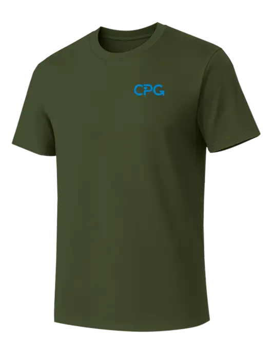Allmade Dark Olive Green Organic Cotton Tee w/CPG Logo
