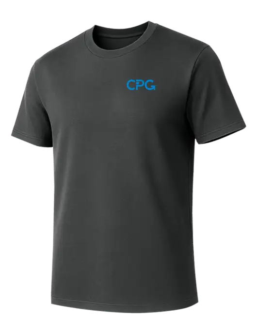 Allmade Charcoal Grey Organic Cotton Tee w/CPG Logo