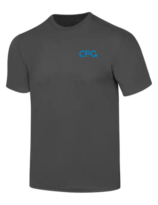 Simply Soft Charcoal 4.5oz  Poly/Combed Ring Spun Cotton T-Shirt w/CPG Logo