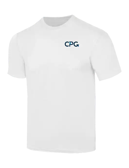 Simply Soft White 4.5oz  Poly/Combed Ring Spun Cotton T-Shirt w/CPG Logo