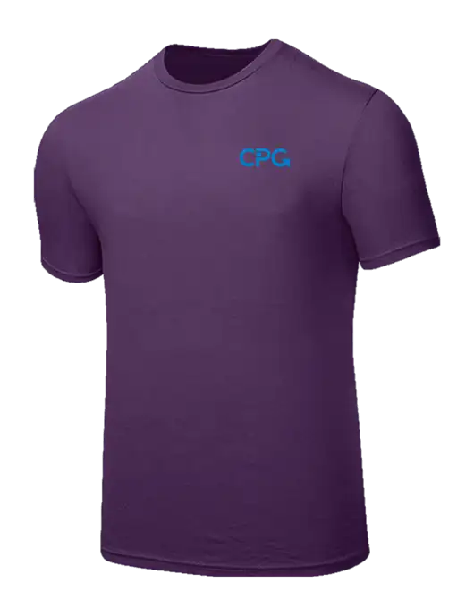 Seriously Soft Eggplant Purple T-Shirt w/CPG Logo
