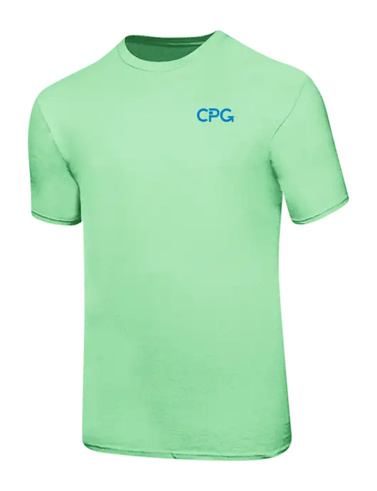 Ring Spun Light Green 4.5 oz T-Shirt w/CPG Logo