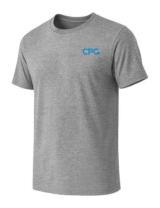 BELLA+CANVAS Heather Grey CVC Short Sleeve Tee w/CPG Logo