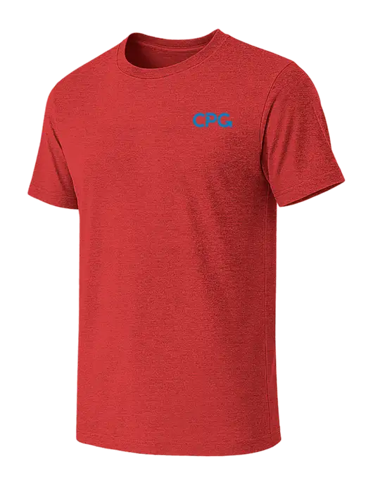BELLA+CANVAS Heather Red CVC Short Sleeve Tee w/CPG Logo
