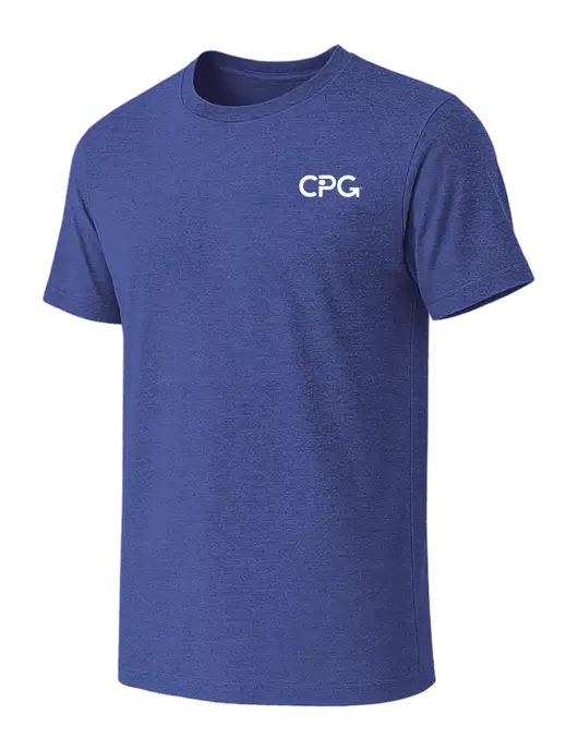 BELLA+CANVAS Heather Royal CVC Short Sleeve Tee w/CPG Logo