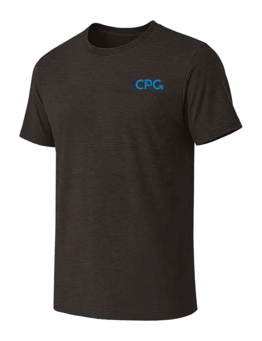 BELLA+CANVAS Dark Grey Heather CVC Short Sleeve Tee w/CPG Logo