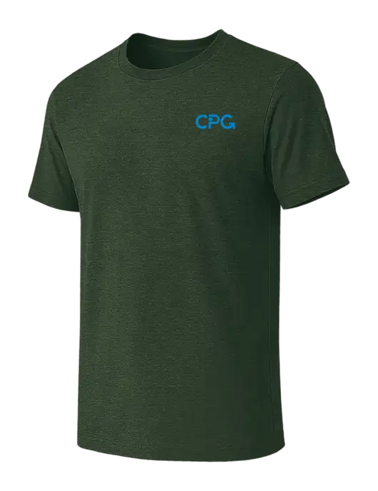 BELLA+CANVAS Heather Forest CVC Short Sleeve Tee w/CPG Logo