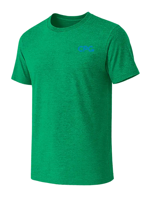 BELLA+CANVAS Heather Kelly Green CVC Short Sleeve Tee w/CPG Logo