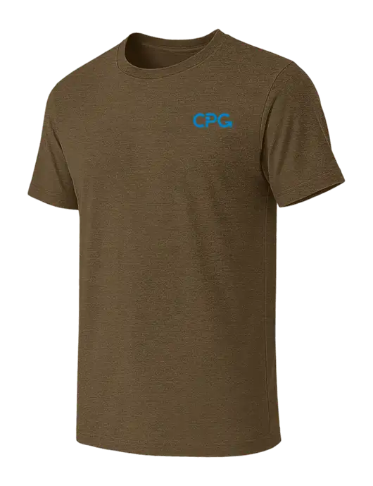 BELLA+CANVAS Heather Olive CVC Short Sleeve Tee w/CPG Logo