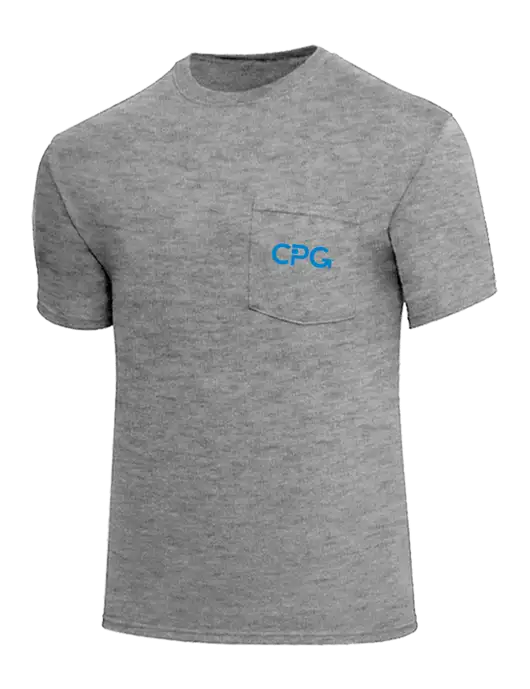 Core Blend Medium Grey Heather Pocket T-Shirt w/CPG Logo