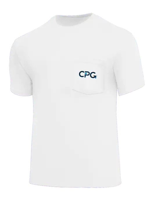 Core Blend White Pocket T-Shirt w/CPG Logo