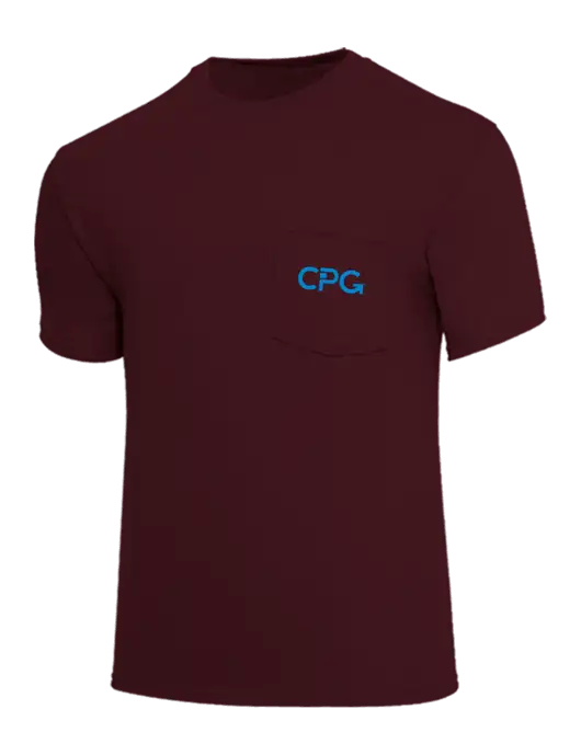Core Blend Maroon Pocket T-Shirt w/CPG Logo