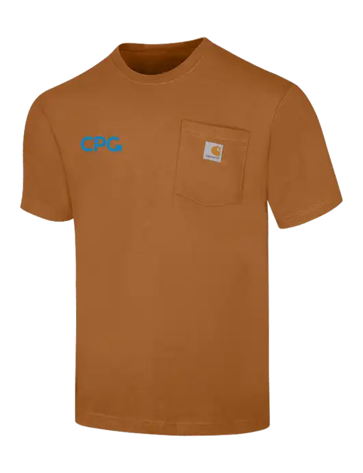 Carhartt Workwear Light Brown Pocket Short Sleeve T-Shirt w/CPG Logo