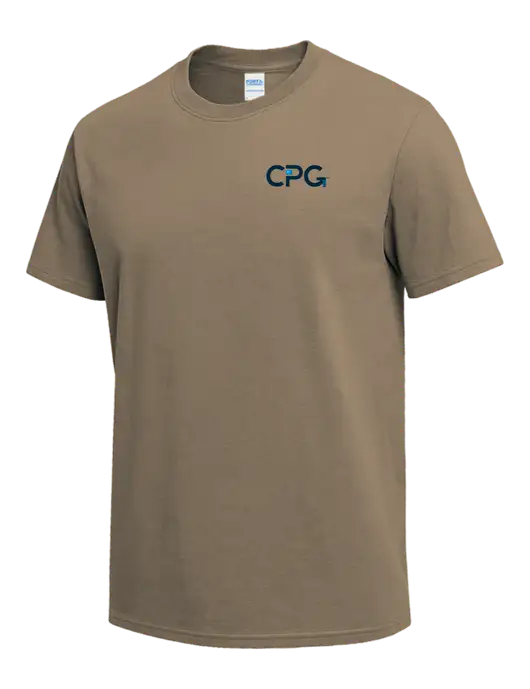 Dark Tan Heavyweight 6.1 oz T-Shirt w/CPG Logo