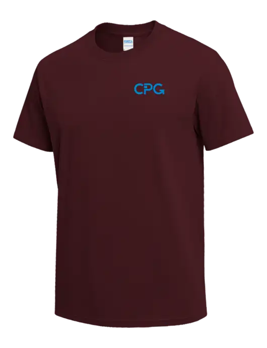 Maroon Heavyweight 6.1 oz T-Shirt w/CPG Logo