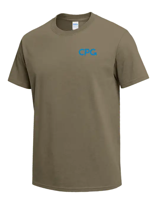 Olive Brown Heavyweight 6.1 oz T-Shirt w/CPG Logo