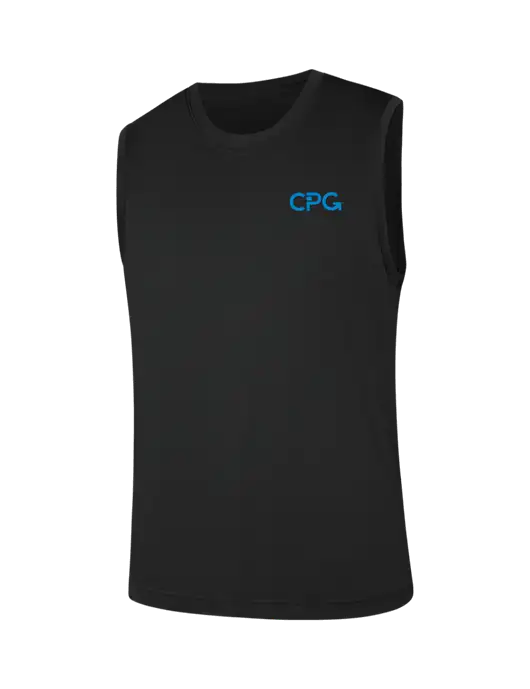 Sleeveless Black PosiCharge Competitor Tee w/CPG Logo
