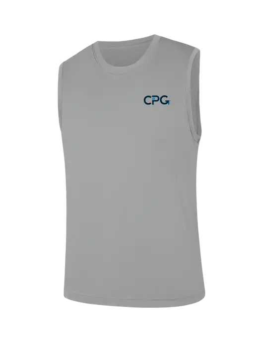 Sleeveless Light Grey PosiCharge Competitor Tee w/CPG Logo