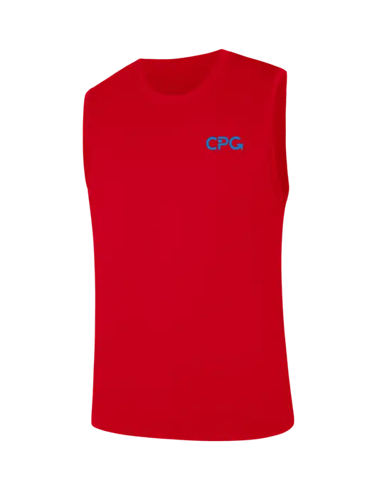 Sleeveless Red PosiCharge Competitor Tee w/CPG Logo