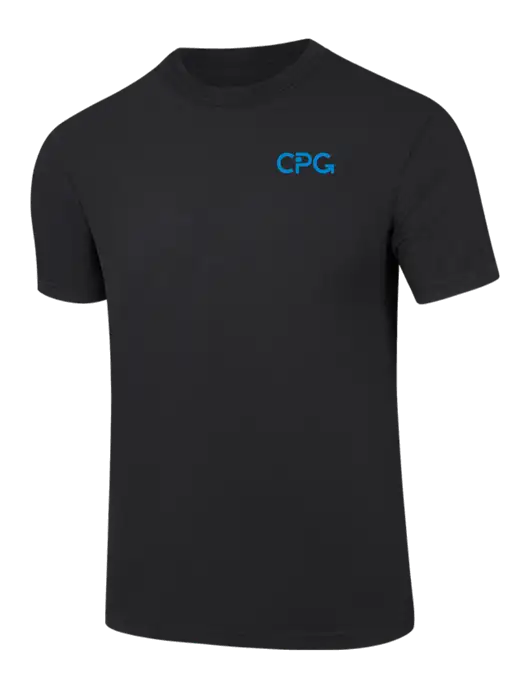 Comfort Colors 6.1 oz Black Heavyweight Ring Spun T-Shirt w/CPG Logo
