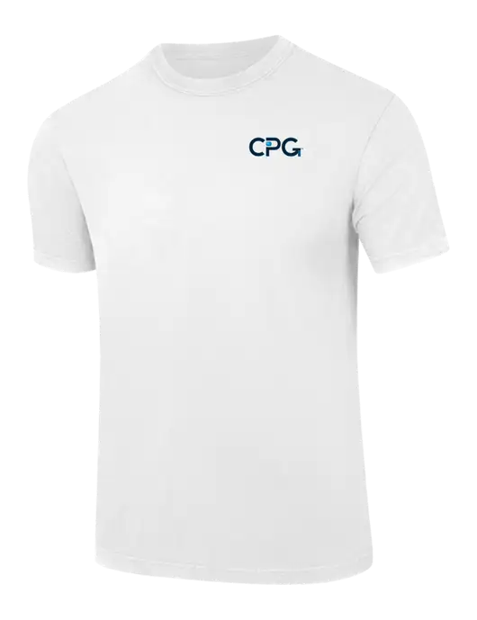 Comfort Colors 6.1 oz White Heavyweight Ring Spun T-Shirt w/CPG Logo