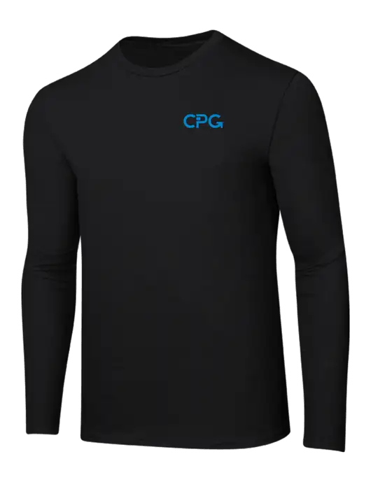 Ring Spun Jet Black 4.5 oz Long Sleeve T-Shirt w/CPG Logo