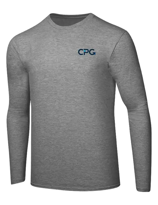 Ring Spun Light Heather Grey 4.5 oz Long Sleeve T-Shirt w/CPG Logo