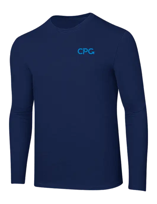 Ring Spun Navy 4.5 oz Long Sleeve T-Shirt w/CPG Logo
