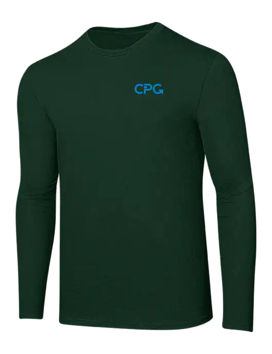 Ring Spun Forest Green 4.5 oz Long Sleeve T-Shirt w/CPG Logo