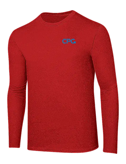Ring Spun Dark Red 4.5 oz Long Sleeve T-Shirt w/CPG Logo