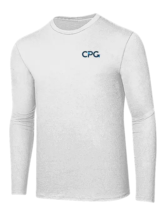 Ring Spun White 4.5 oz Long Sleeve T-Shirt w/CPG Logo