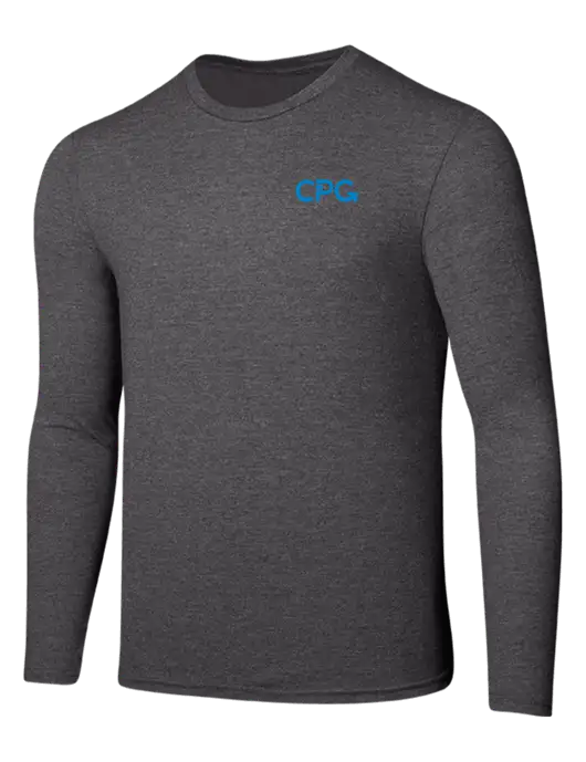 Seriously Soft Heathered Charcoal Long Sleeve T-Shirt w/CPG Logo