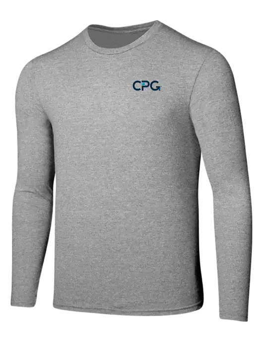 Seriously Soft Light Heathered Grey Long Sleeve T-Shirt w/CPG Logo