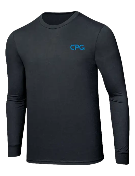 Simply Soft Long Sleeve Black Frost 4.5 oz, Poly/Combed Ring Spun Cotton T-Shirt w/CPG Logo