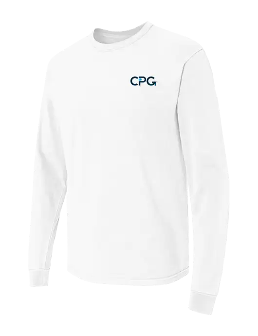 Comfort Colors Garment-Dyed White Heavyweight Long Sleeve T-Shirt w/CPG Logo