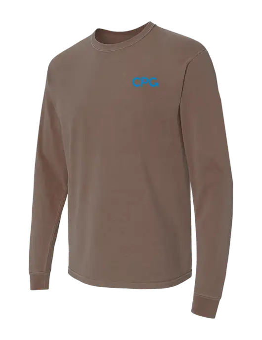 Comfort Colors Garment-Dyed Brown Heavyweight Long Sleeve T-Shirt w/CPG Logo