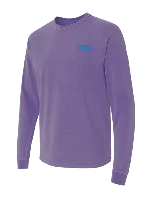 Comfort Colors Garment-Dyed Purple Heavyweight Long Sleeve T-Shirt w/CPG Logo