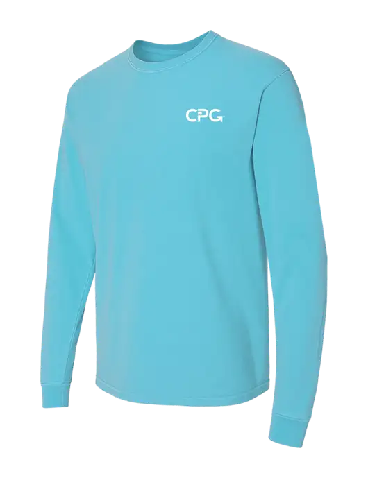 Comfort Colors Garment-Dyed Light Sapphire Heavyweight Long Sleeve T-Shirt w/CPG Logo