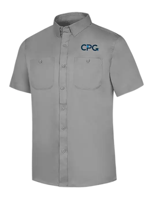 Red Kap Light Grey Short Sleeve Work Shirt w/CPG Logo