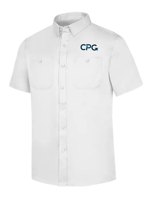 Red Kap White Short Sleeve Work Shirt w/CPG Logo