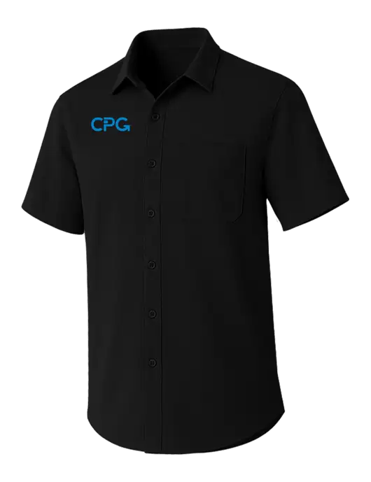 Black Short Sleeve UV Dockside Shirt w/CPG Logo