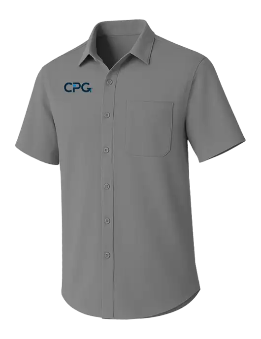 Light Grey Short Sleeve UV Dockside Shirt w/CPG Logo