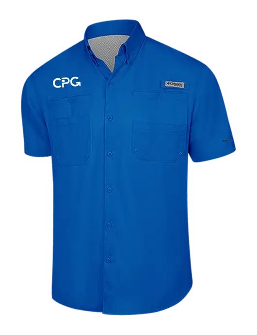 Columbia Royal PFG Tamiami II Short Sleeve Shirt w/CPG Logo